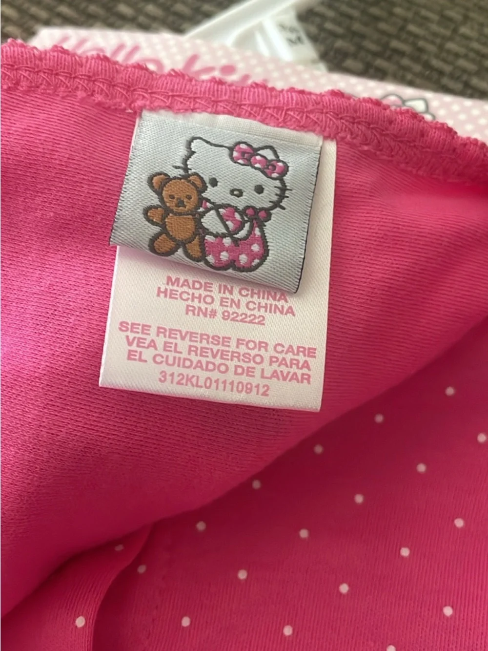 Sanrio Hello Kitty Pink Polka-Dot Footed One-Piece